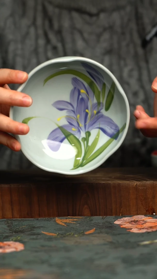 杯釉下彩手工手绘同款陶器