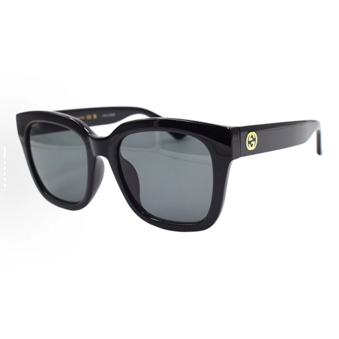 GUCCI古驰 Logo标识 板材镜架方形太阳眼镜 男女同款GG1338SK-001