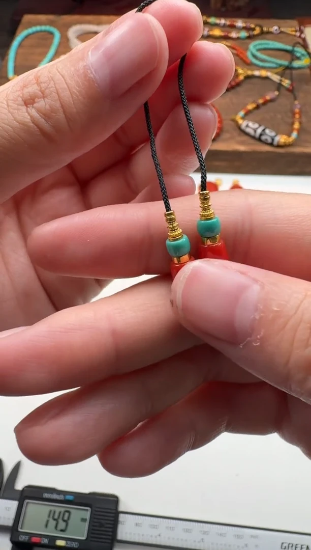 18K金镶嵌绿松石配饰配饰小*～配饰配饰