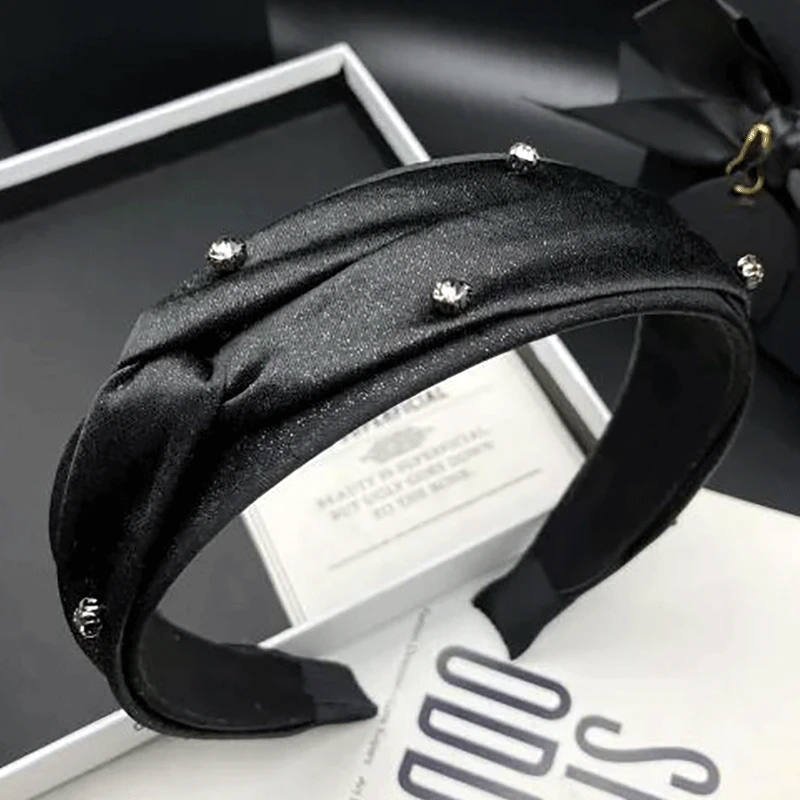 新款日韩瑞丽风女欧美风头饰饰品气质发饰发箍黑色简约风发卡头箍