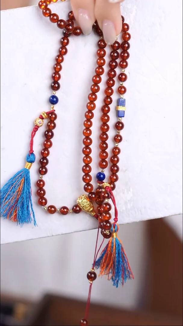 银S925镶嵌手链石榴石@