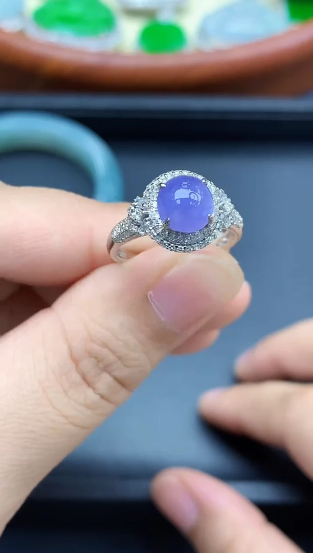 18K金镶嵌戒指翡翠691-中国好珍宝