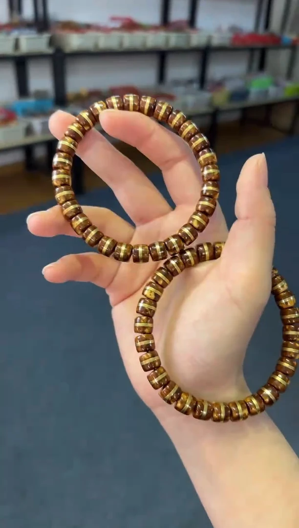 吊坠菩提根/象牙果   9mm花皮实心紫金鼠金腰带