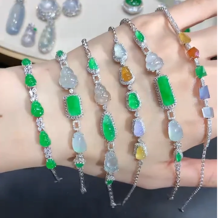 翡翠手链1件-18K金-多样性发货只发一件-BK|CXQ21