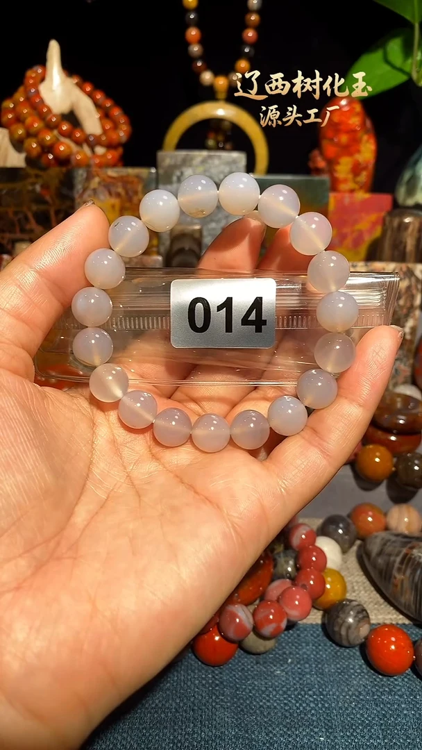 未镶嵌-硅化玉天然北票硅化玉手串11