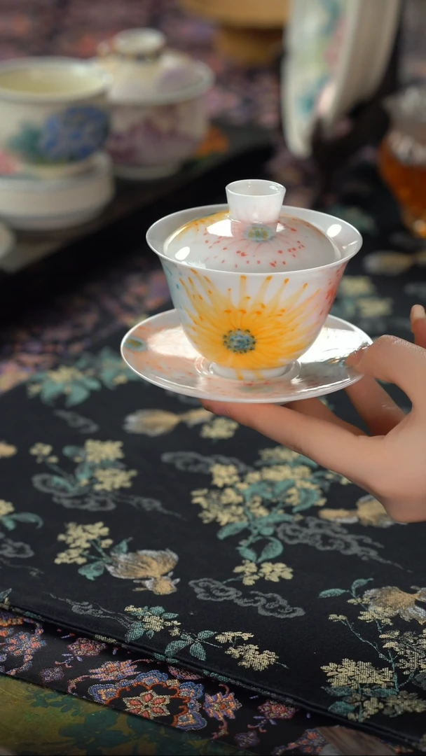 英姐好物分享@@向阳花盖碗