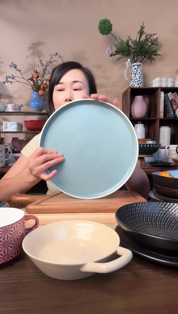 10.5英寸窑变大平盘微瑕