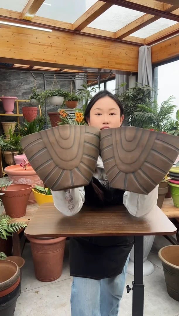 30.5*22.8*20.3/10R30/【2只装】古铜色蜗牛异型加厚花盆