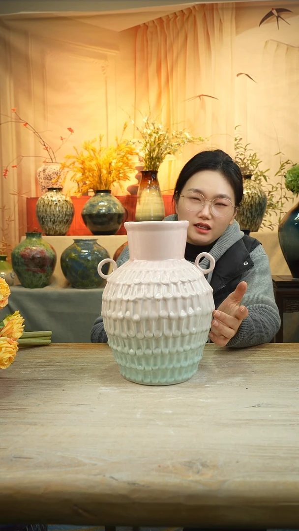 高 28口11陶瓷花瓶花器