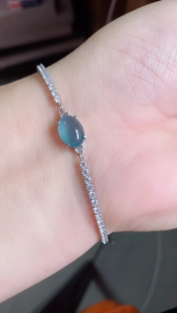 银S925镶嵌戒指翡翠1