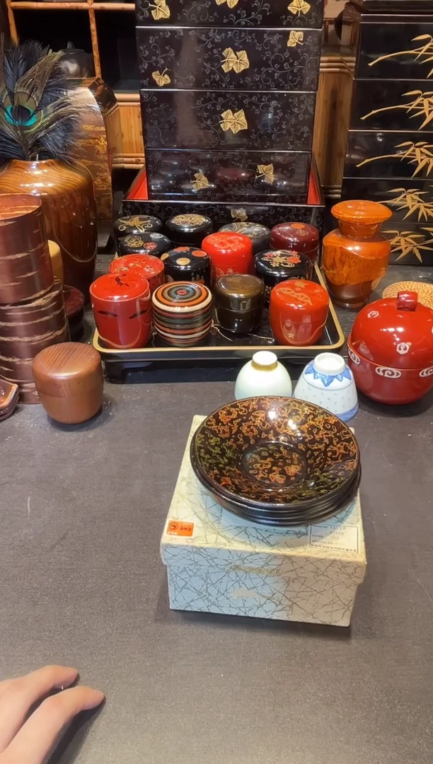 菠萝漆杯垫五片 大漆漆器大漆漆器大漆漆器