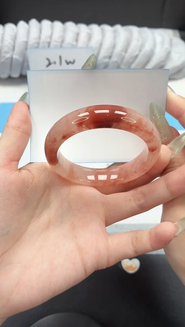 石英质玉手镯未镶嵌119/桃花52.2