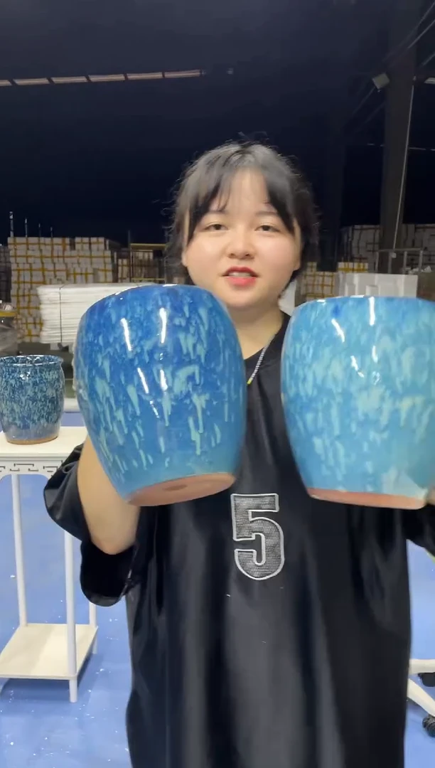 宜兴紫砂粗陶花盆15*20