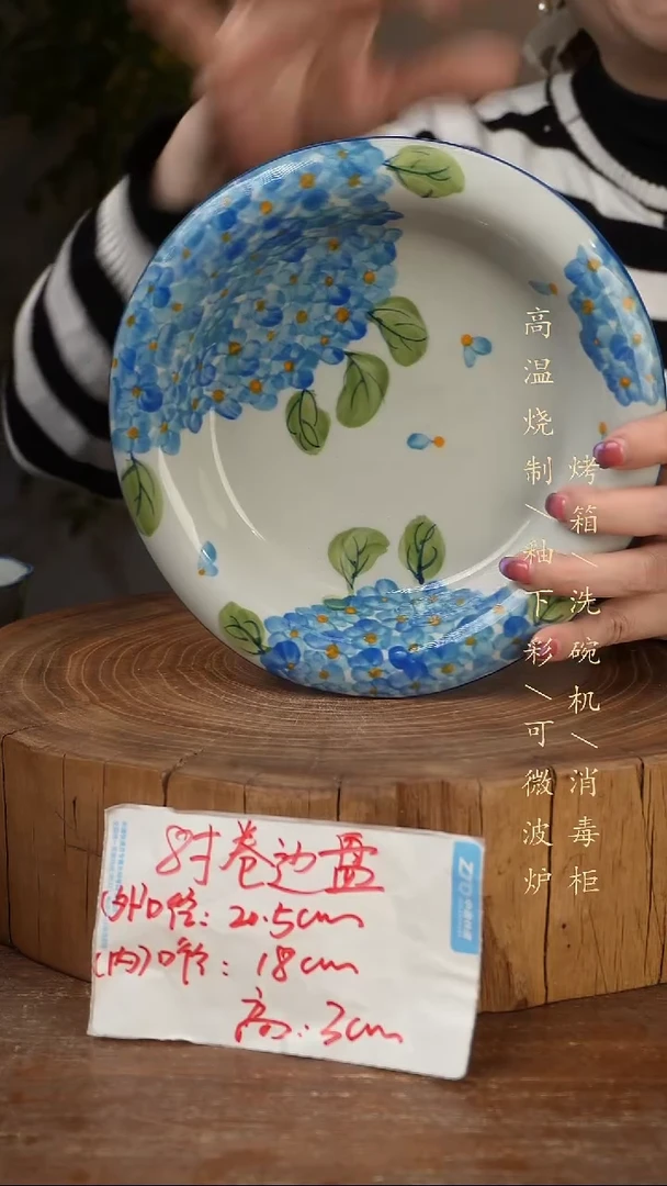 碗瓷景德镇手工手绘高温瓷釉下彩