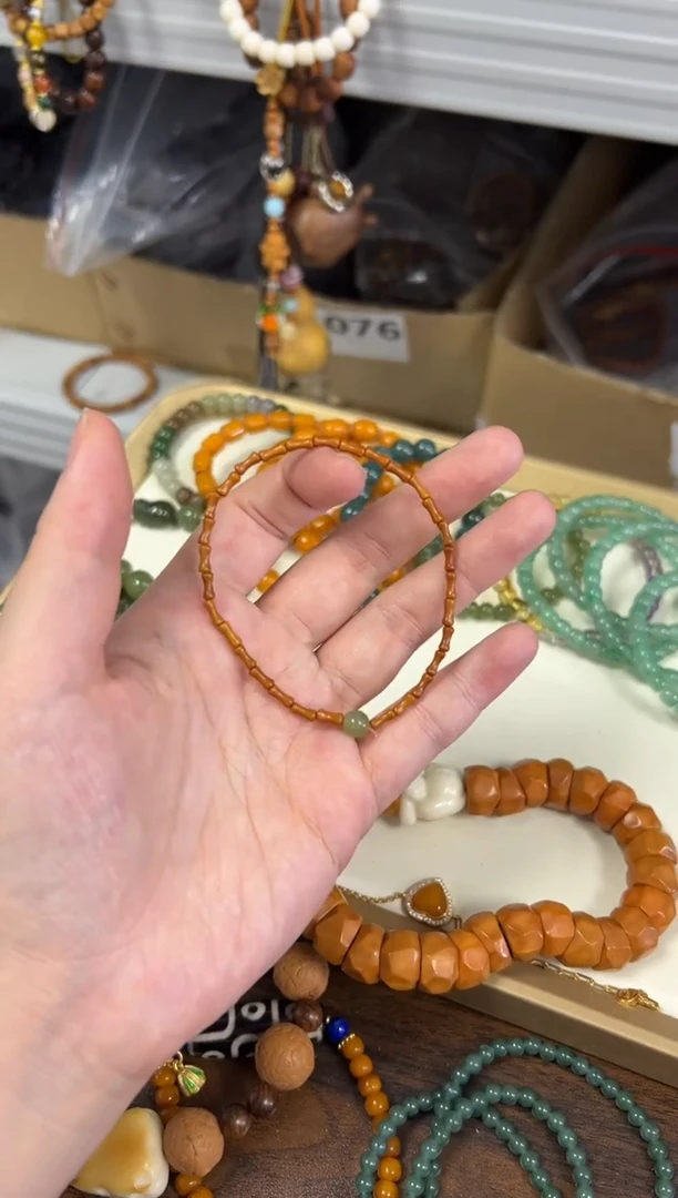 未镶嵌橄榄核吊坠橄榄核竹节和田玉款[单圈手链]