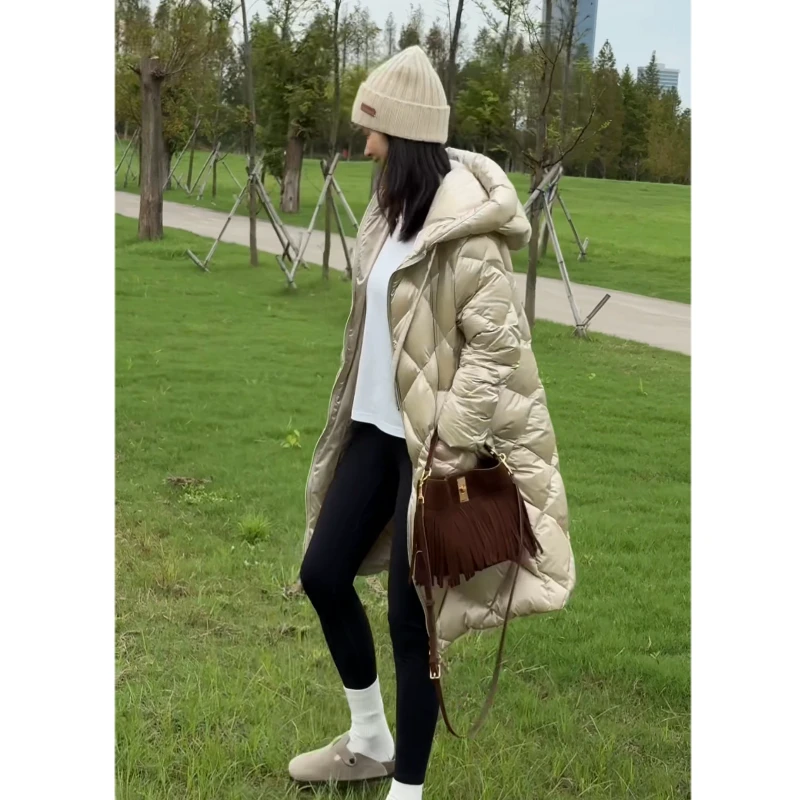 【MEINLY  CHEN】高端设计师款时尚保暖百搭连帽秋冬鹅绒服824752