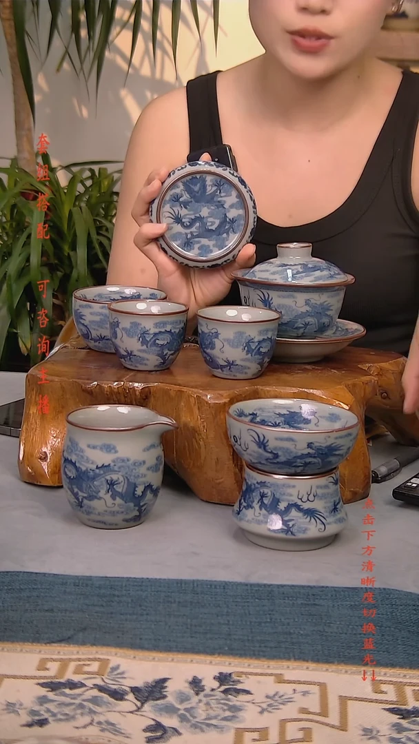 简装家用款7件套 老陶泥开片纹陶瓷茶具