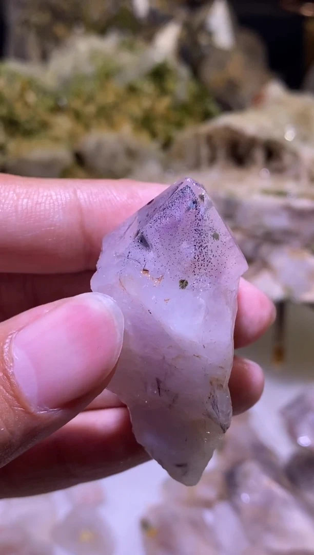 未镶嵌珠宝半成品水晶93号 蓝钛晶隐山花园水晶