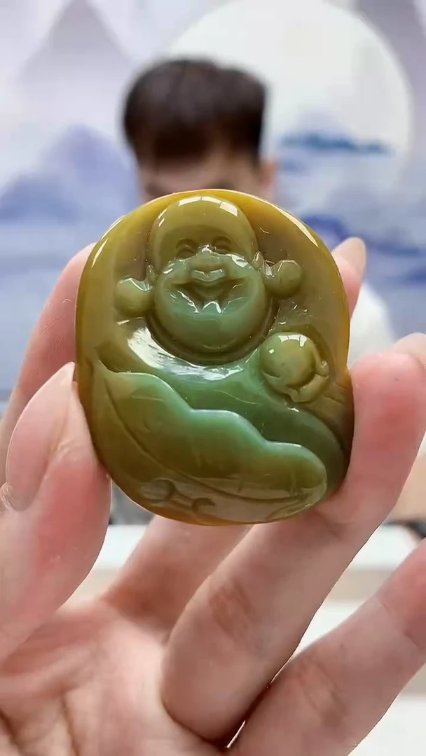 未镶嵌定制翡翠4868MM-毛货挂件66