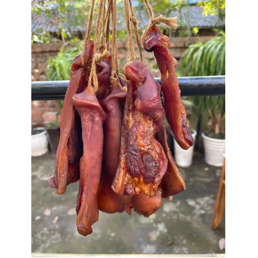 【现场称重】农家传统柏树枝烟熏腊猪拱嘴AH