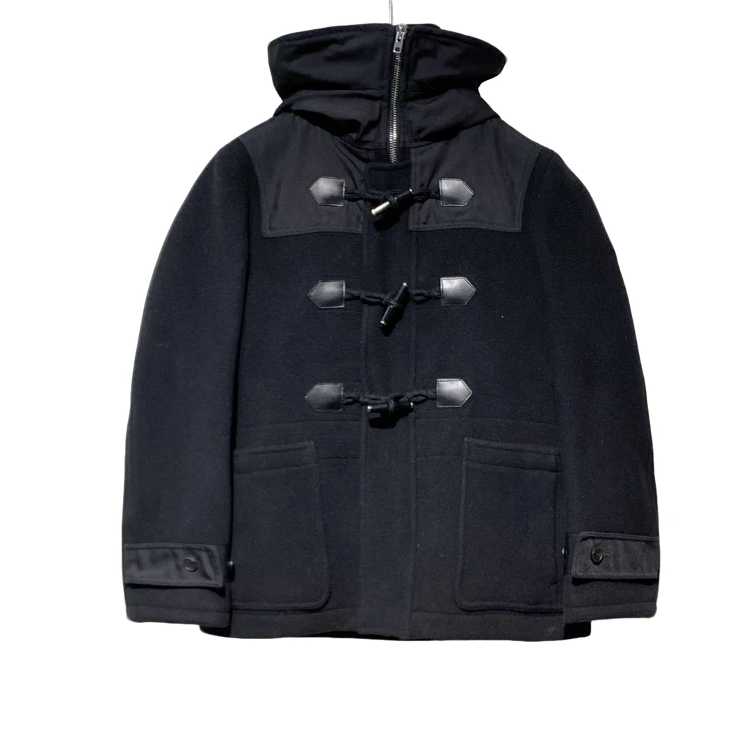 95新 Givenchy/纪梵希 时尚 拼接 牛角扣 大衣/48码/XG-Y14912