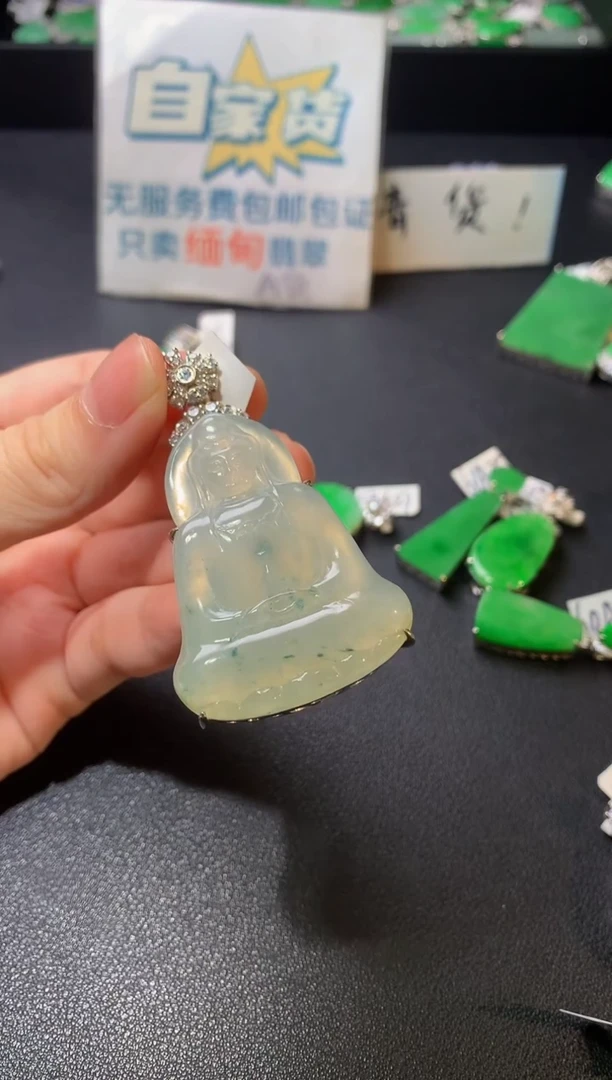 颈饰银S925镶嵌翡翠翡翠