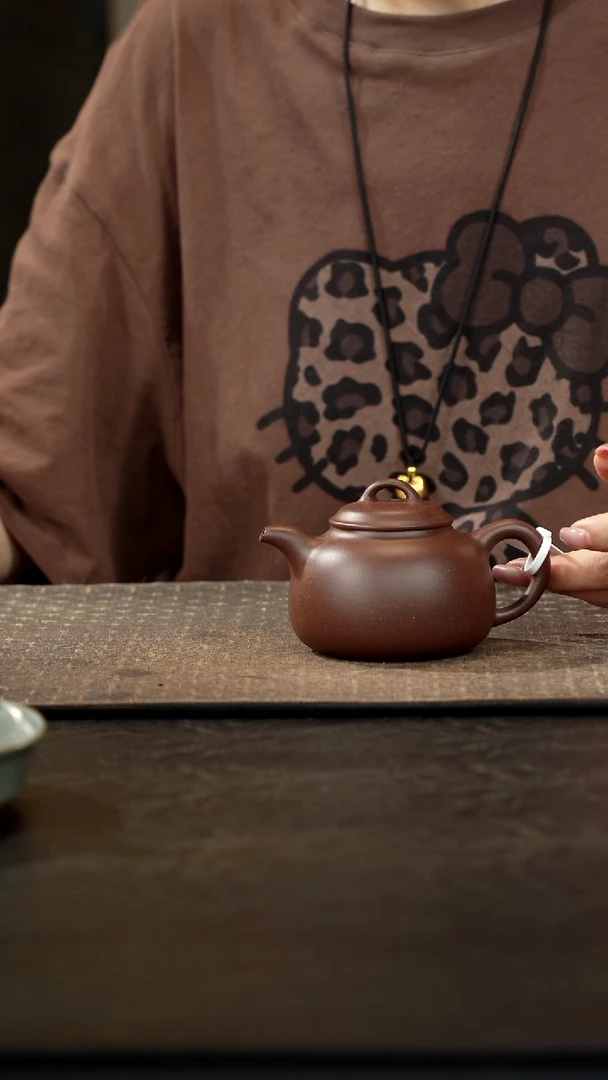 茶壶紫砂老紫泥玉麟秦权180cc