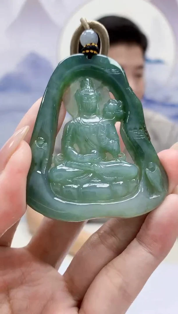 未镶嵌定制翡翠4917MM-毛货挂件13