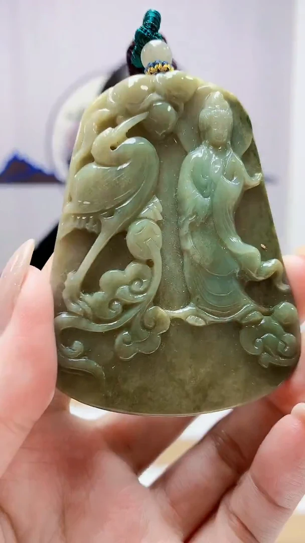 未镶嵌定制翡翠4812MM-毛货挂件24