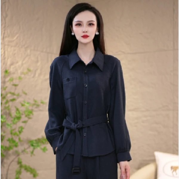 时尚百搭气质工装2025春秋简约大气设计感套装两件套M-4XL