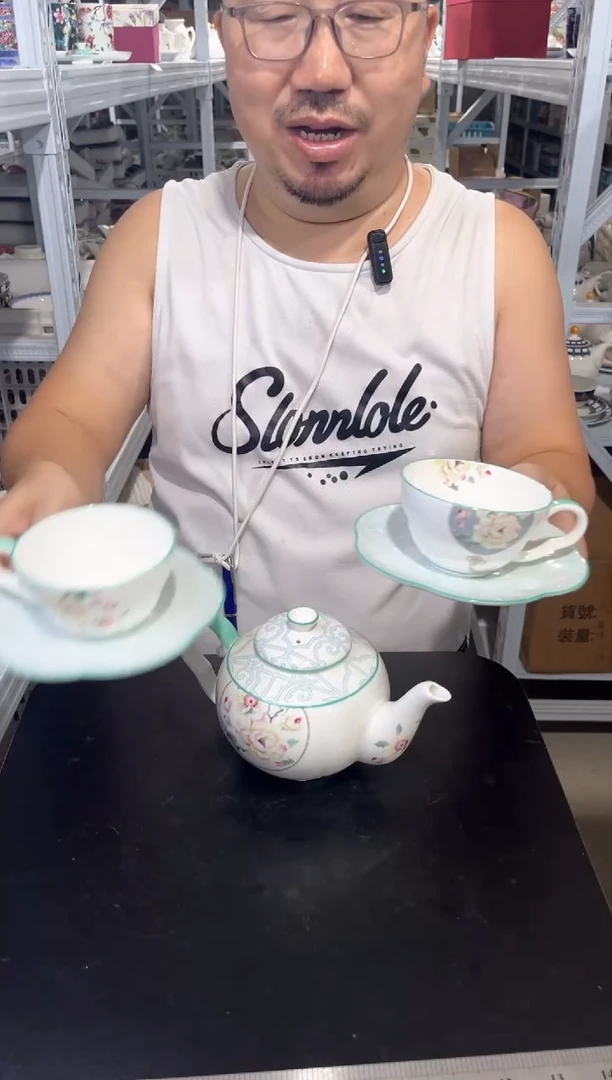 精美陶瓷简装陶瓷1壶2杯碟