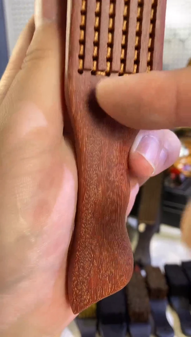 云岚金星紫檀手工绑线大鳗鱼黑鬃刷