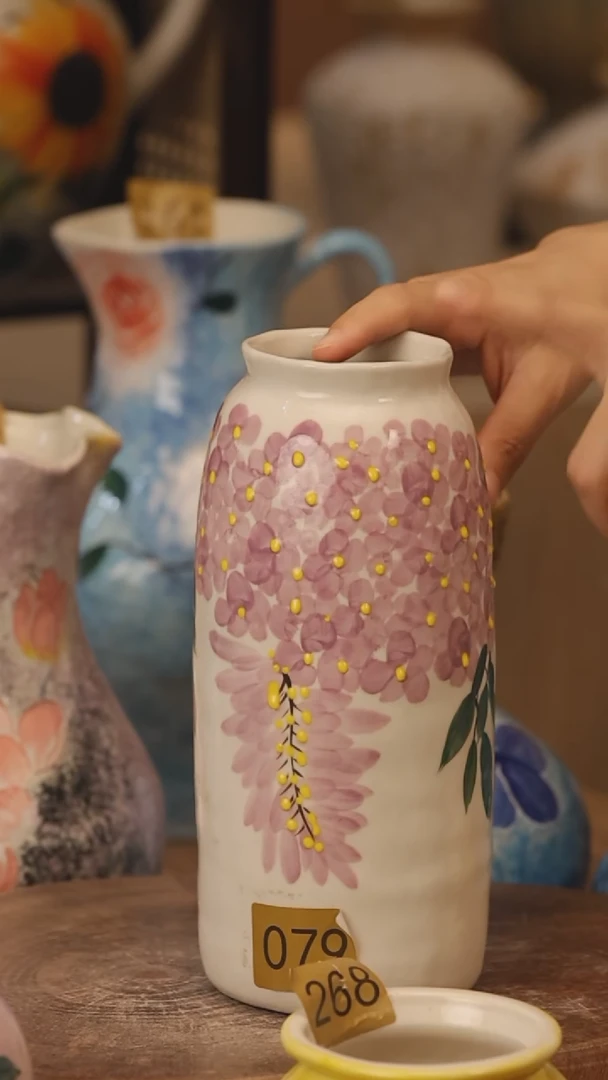 陶瓷079景德镇设计师手作花器摆件侘寂风