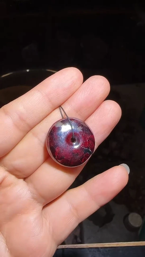 天然辰砂朱砂平安扣19