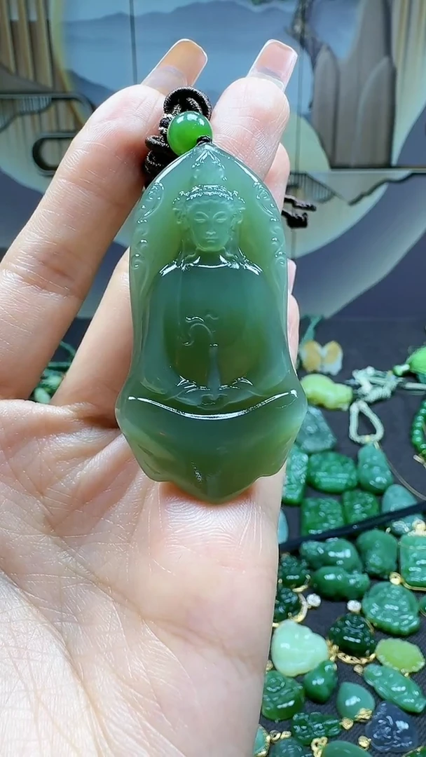 和田玉未镶嵌挂件1