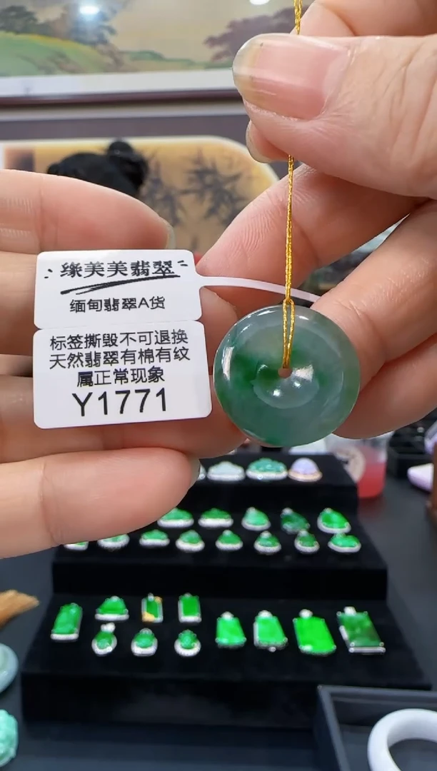 颈饰未镶嵌翡翠Y1771平安扣 福利价不退换
