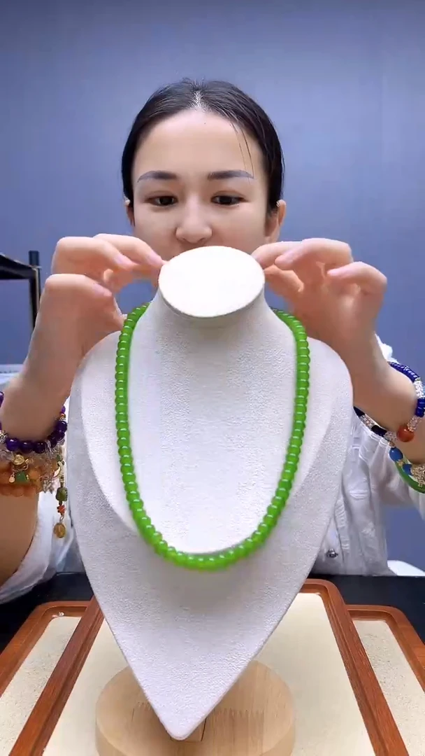 颈饰银S925镶嵌和田玉随昔diy颈饰