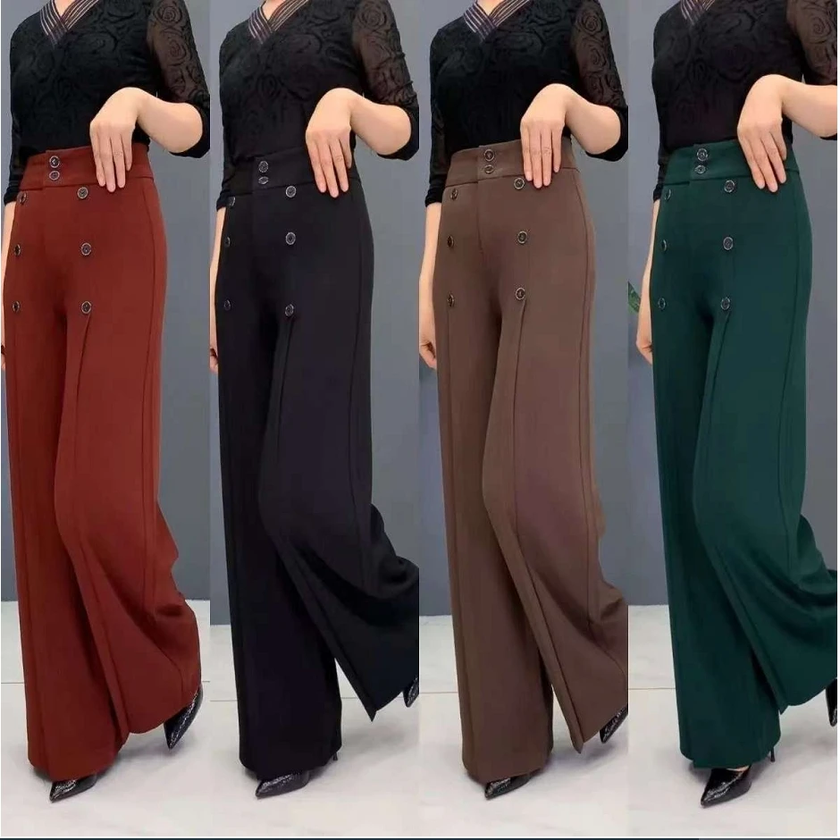 （BB203）夏季直筒裤子女裤2025新款垂感长裤气质大码高腰阔腿裤