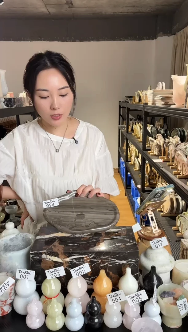 石材094泼墨灰云朵盘福利品不退不换