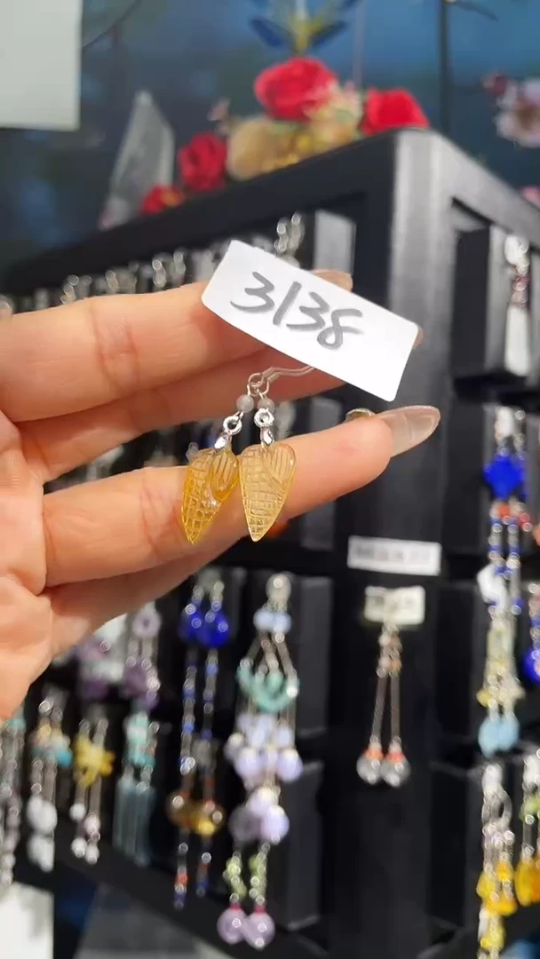 银S925镶嵌耳饰紫晶喜欢拍