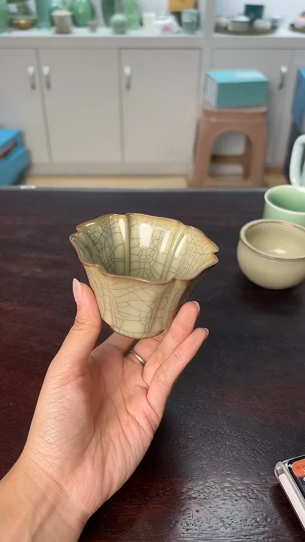 龙泉云间青瓷小米茶器