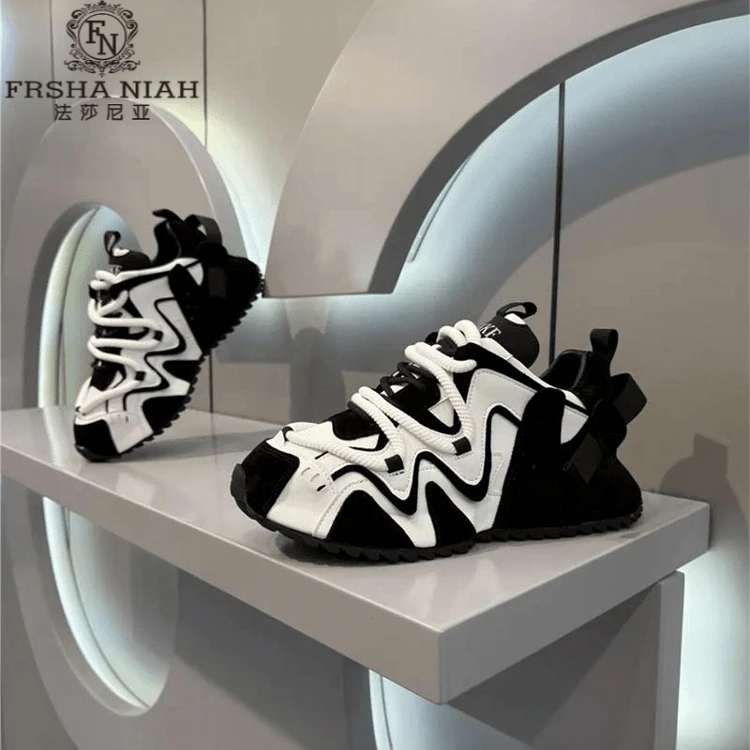 法莎尼亚轻便增高男士老爹鞋轻奢时尚男鞋厚底百搭增高休闲鞋