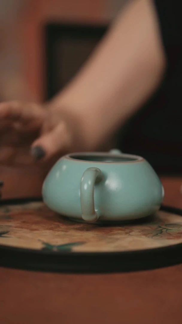 杯原产地原矿釉汝瓷微瑕