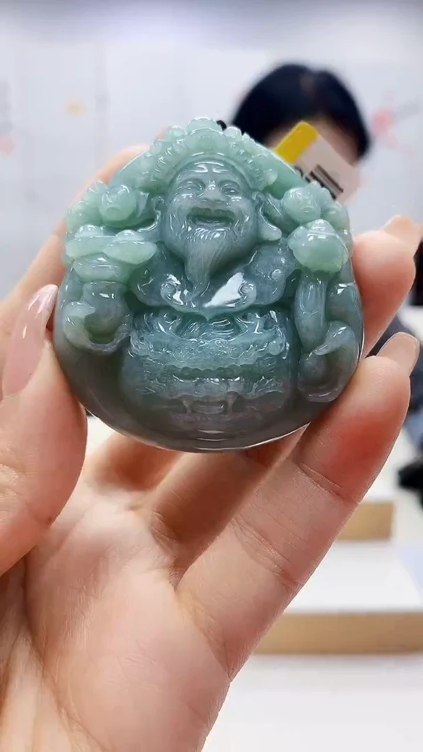 未镶嵌定制翡翠渔****剧5155ty-毛货挂件23