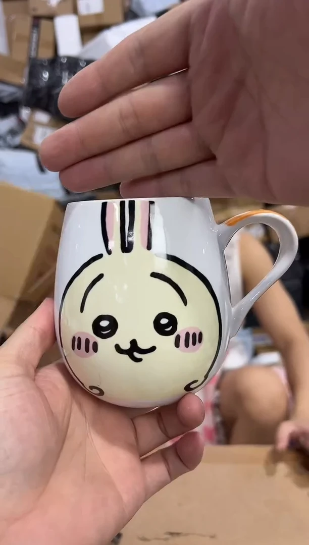 瓷片乌萨奇大肚杯  微瑕