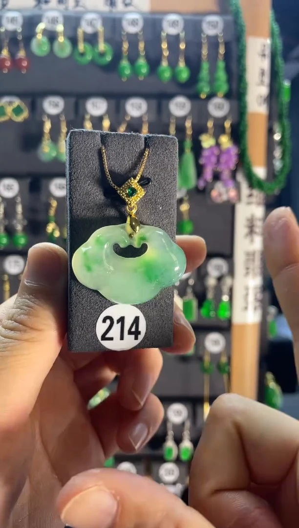 【闪购商品】翡翠耳饰银S925镶嵌214....