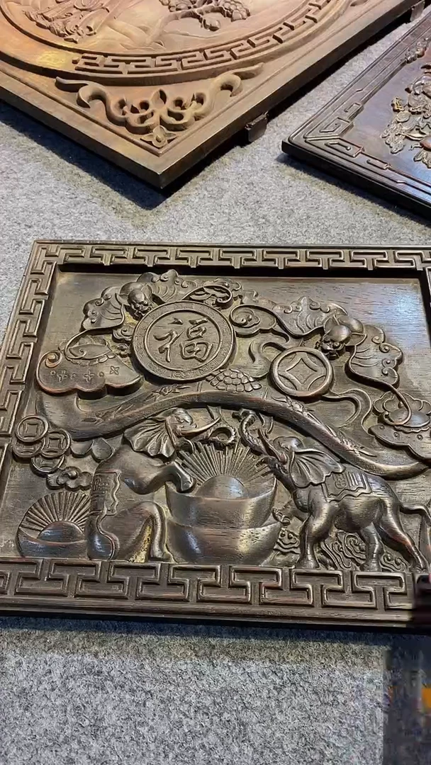 木用****1紫檀雕刻一物一拍