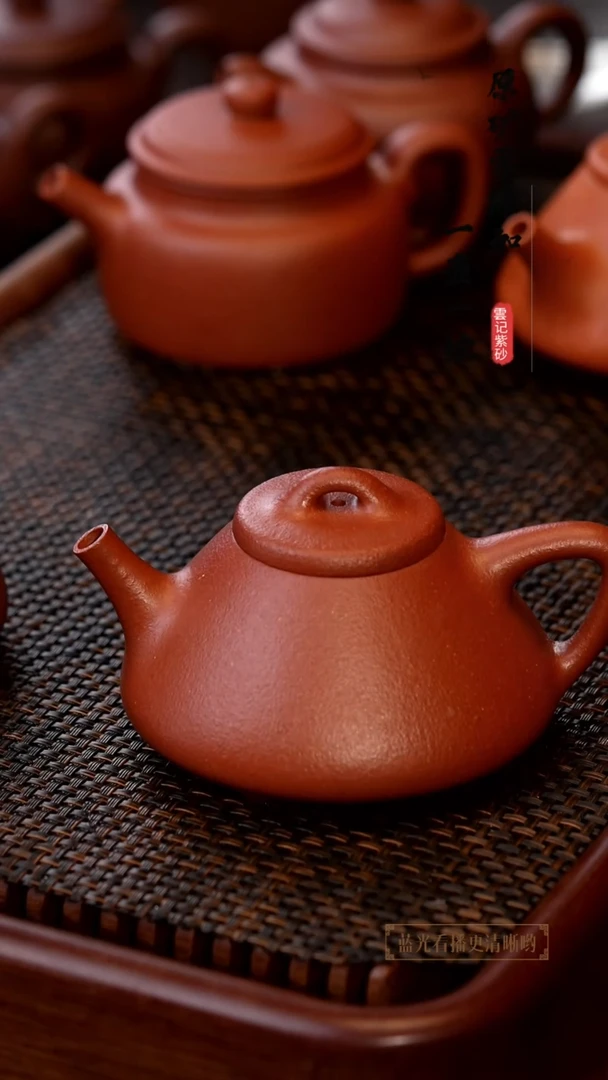 茶壶紫砂原矿零添加9999纯红降坡子冶石瓢
