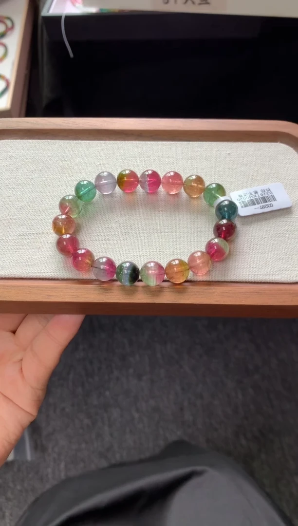 手串未镶嵌碧玺约10mm 西瓜碧玺单圈