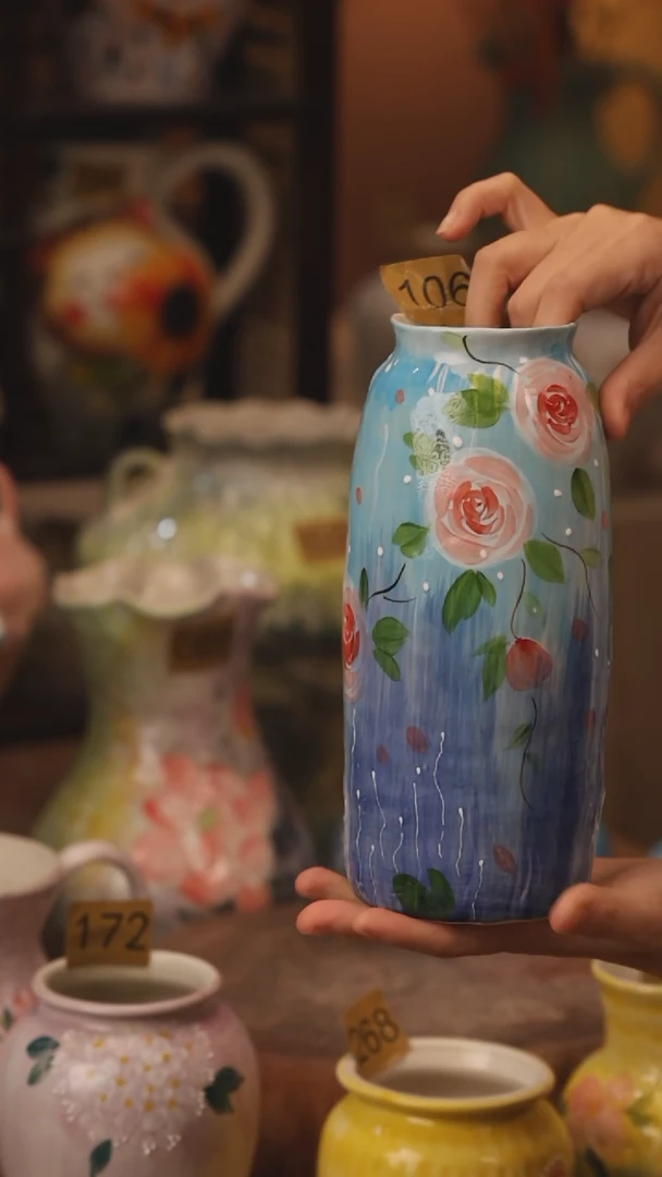 陶瓷106景德镇设计师手作花器摆件侘寂风